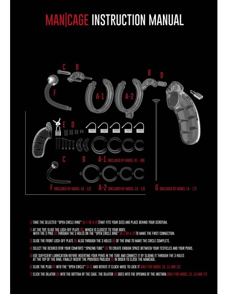 Model 15 - Chastity - 3.5"" - Cock Cage - Transparent