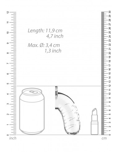 Model 16 - Chastity - 4.5"" - Cock Cage - Transparent