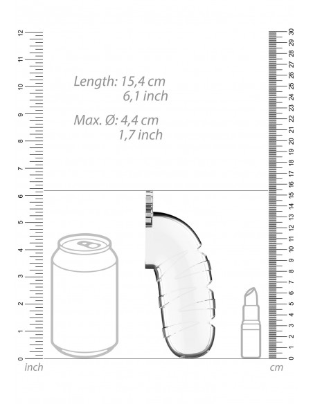 Model 17 - Chastity - 5.5"" - Cock Cage - Transparent