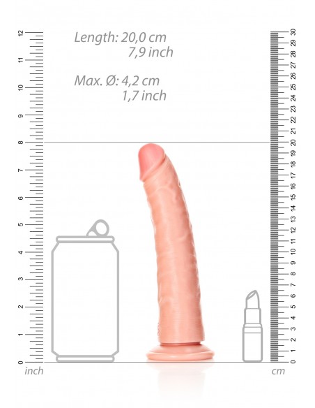 Slim Realistic Dildo with Suction Cup - 7""/ 18 cm