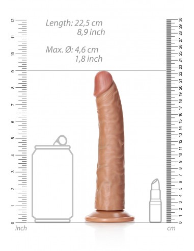Slim Realistic Dildo with Suction Cup - 8""/ 20,5 cm