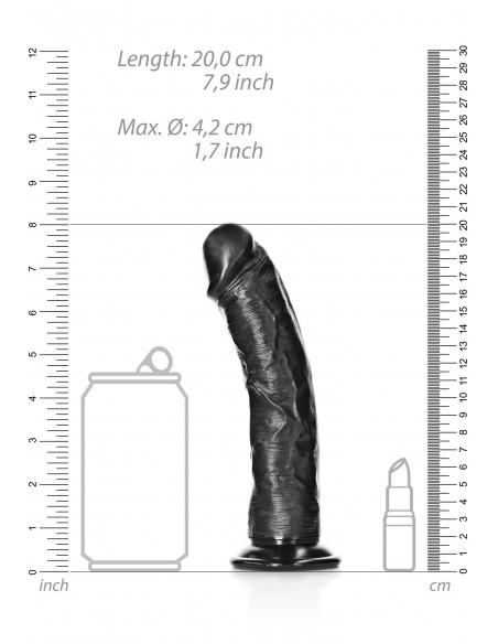 Curved Realistic Dildo with Suction Cup - 7""/ 18 cm