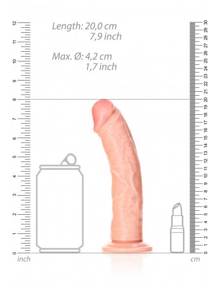 Curved Realistic Dildo with Suction Cup - 7""/ 18 cm