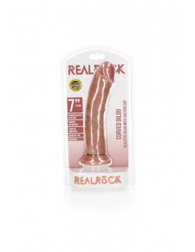 Curved Realistic Dildo with Suction Cup - 7""/ 18 cm