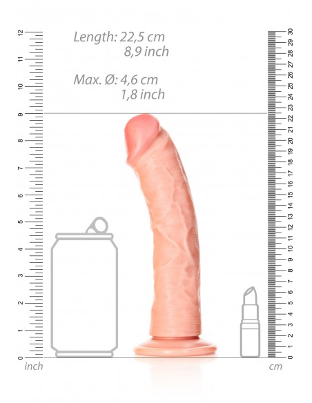 Curved Realistic Dildo with Suction Cup - 8""/ 20,5 cm