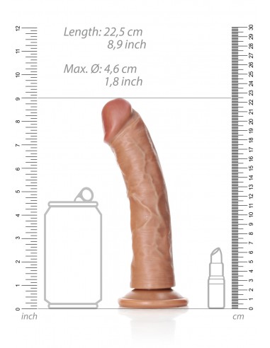 Curved Realistic Dildo with Suction Cup - 8""/ 20,5 cm