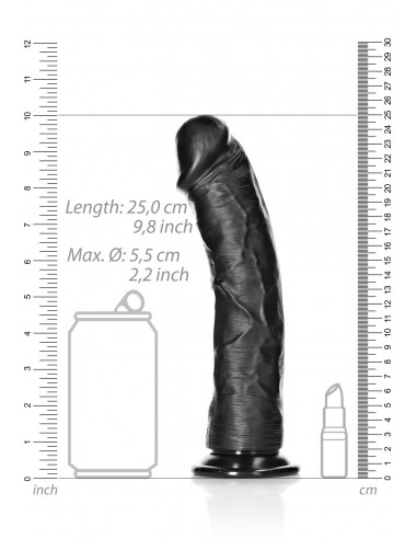 Curved Realistic Dildo with Suction Cup - 9""/ 23 cm