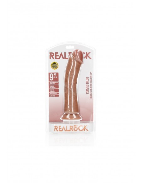 Curved Realistic Dildo with Suction Cup - 9""/ 23 cm