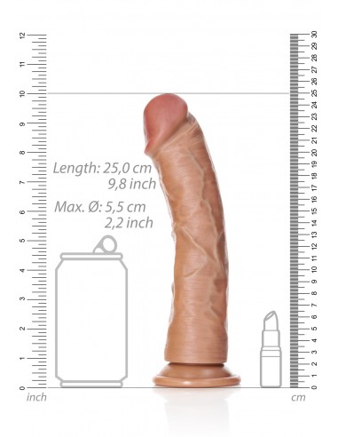 Curved Realistic Dildo with Suction Cup - 9""/ 23 cm