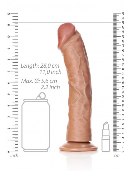 Curved Realistic Dildo with Suction Cup - 10""/ 25,5 cm