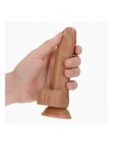 Curved Realistic Dildo  Balls  Suction Cup - 6""/ 15,5 cm