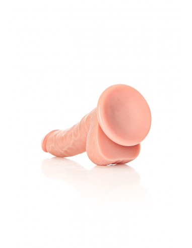Curved Realistic Dildo  Balls  Suction Cup - 7""/ 18 cm