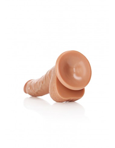 Curved Realistic Dildo  Balls  Suction Cup - 7""/ 18 cm