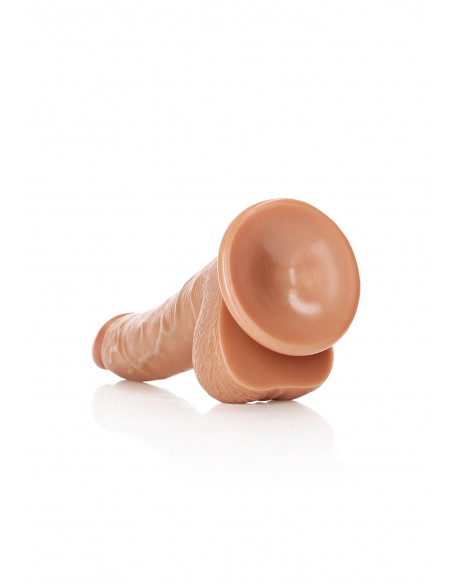 Curved Realistic Dildo  Balls  Suction Cup - 7""/ 18 cm