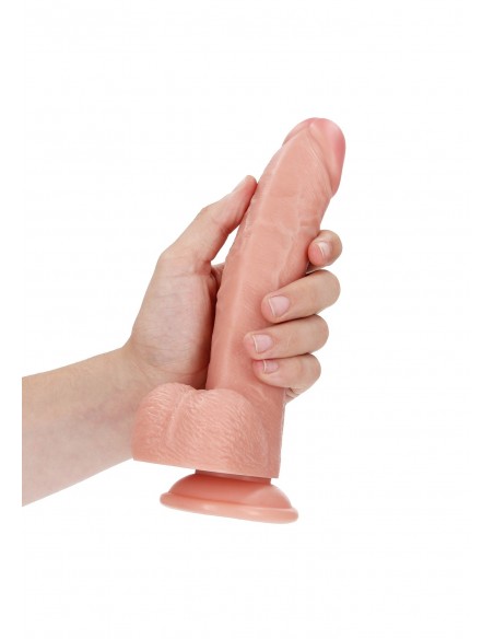 Curved Realistic Dildo  Balls  Suction Cup - 8""/ 20,5 cm