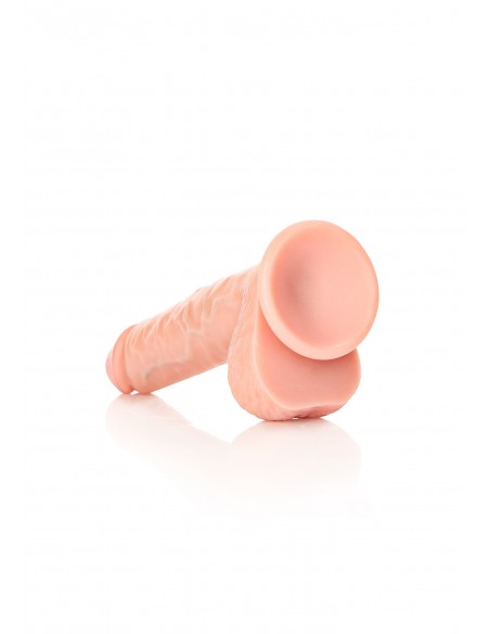 Straight Realistic Dildo  Balls  Suction Cup - 7""/ 18 cm