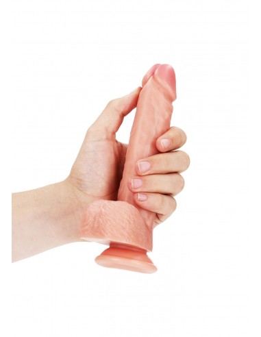 Straight Realistic Dildo  Balls  Suction Cup - 7""/ 18 cm