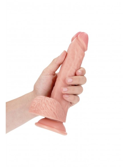 Straight Realistic Dildo  Balls  Suction Cup - 8""/ 20,5 cm