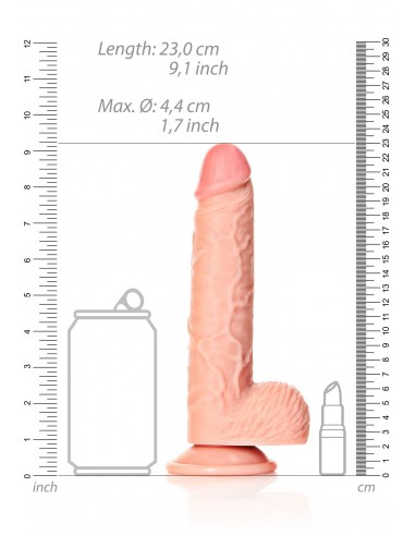 Straight Realistic Dildo  Balls  Suction Cup - 8""/ 20,5 cm