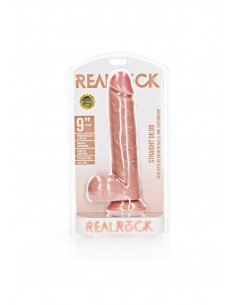 Straight Realistic Dildo  Balls  Suction Cup - 9""/ 23 cm