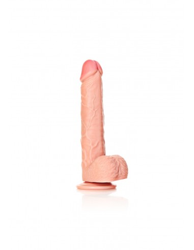 Straight Realistic Dildo  Balls  Suction Cup - 10""/ 25,5 cm