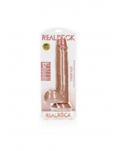 Straight Realistic Dildo  Balls  Suction Cup - 12""/ 30,5 cm