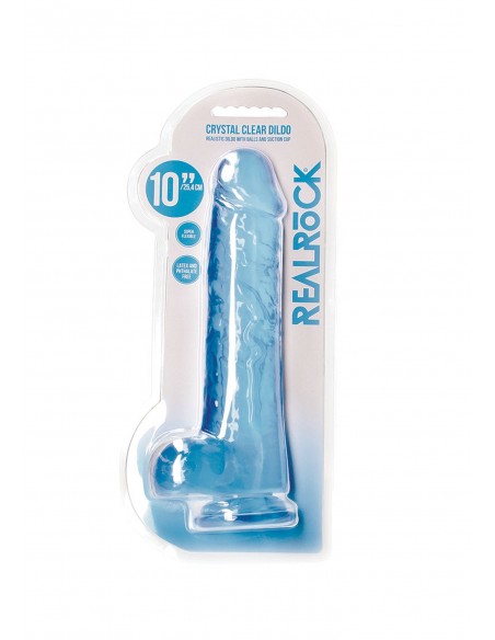 Realistic Dildo with Balls - 10""/ 25,4 cm