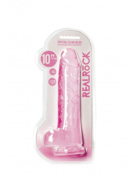 Realistic Dildo with Balls - 10""/ 25,4 cm