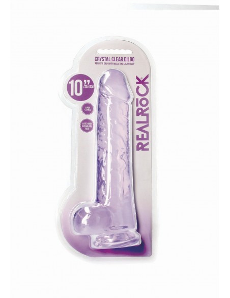 Realistic Dildo with Balls - 10""/ 25,4 cm