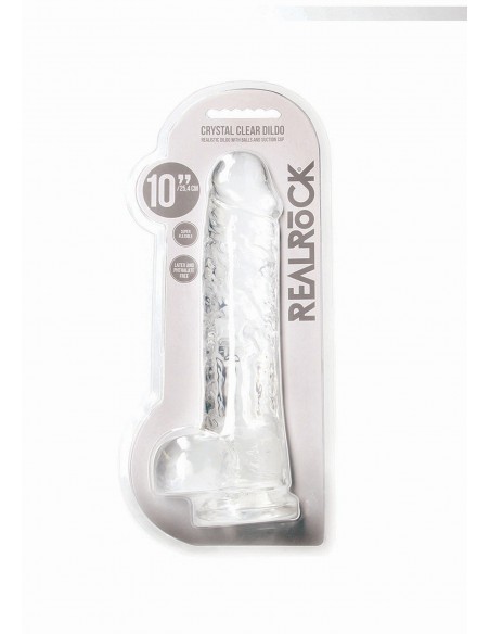 Realistic Dildo with Balls - 10""/ 25,4 cm
