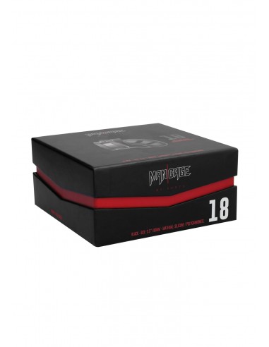 Model 18 - Chastity - 3.5"" - Sil Cage Ballsplitter - Black