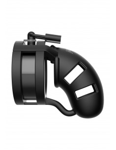 Model 18 - Chastity - 3.5"" - Sil Cage Ballsplitter - Black