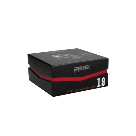 Pas cnoty silikonowy z paskiem rozdzielającym jądra Model 19 Black - 2