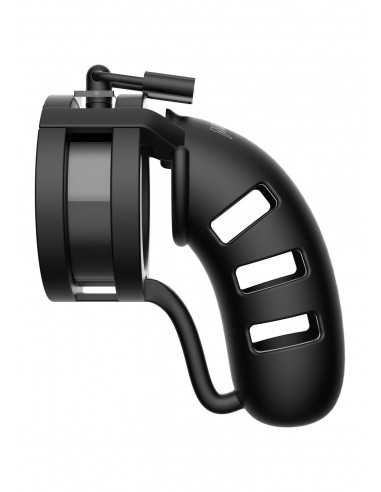 Model 19 - Chastity - 4.5"" - Sil Cage Ballsplitter - Black