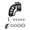 Model 19 - Chastity - 4.5"" - Sil Cage Ballsplitter - Black - 4