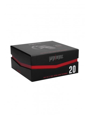 Model 20 - Chastity - 3.5"" - Silicone Cock Cage - Black