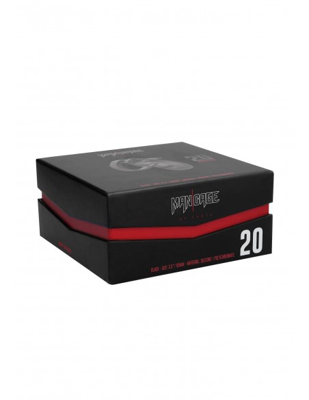 Model 20 - Chastity - 3.5"" - Silicone Cock Cage - Black