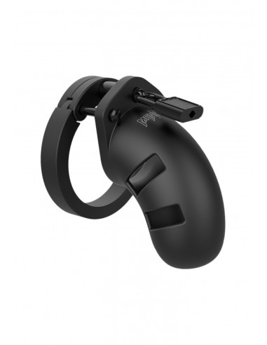 Model 20 - Chastity - 3.5"" - Silicone Cock Cage - Black