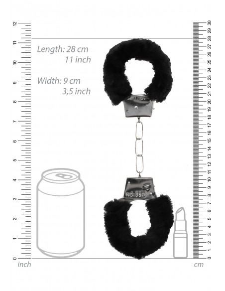 Pleasure Furry Hand Cuffs - With Quick-Release Button