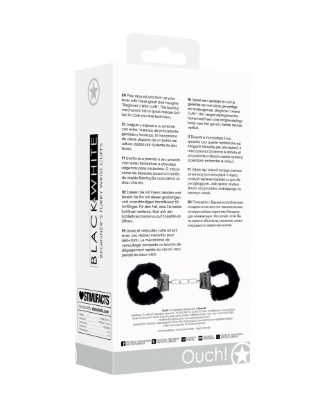 Pleasure Furry Hand Cuffs - With Quick-Release Button