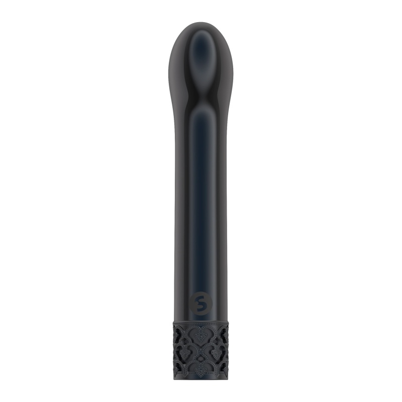 Wibrator typu bullet Jewel Rechargeable ABS Gunmetal - zakrzywiona końcówka o średnicy 1,8 cm, 10 trybów, długość 12 cm - 3
