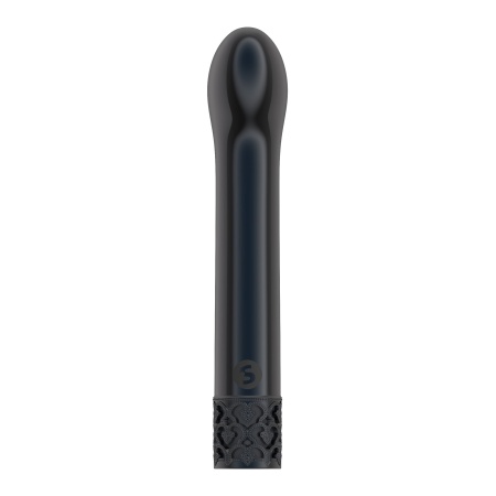Wibrator typu bullet Jewel Rechargeable ABS Gunmetal - zakrzywiona końcówka o średnicy 1,8 cm, 10 trybów, długość 12 cm - 3