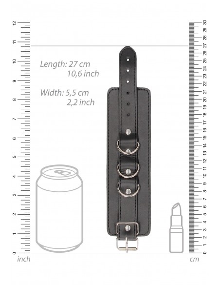 Bonded Leather Hand or Ankle Cuffs - With Adjustable Straps