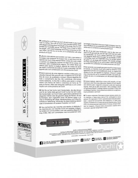 Bonded Leather Hand or Ankle Cuffs - With Adjustable Straps