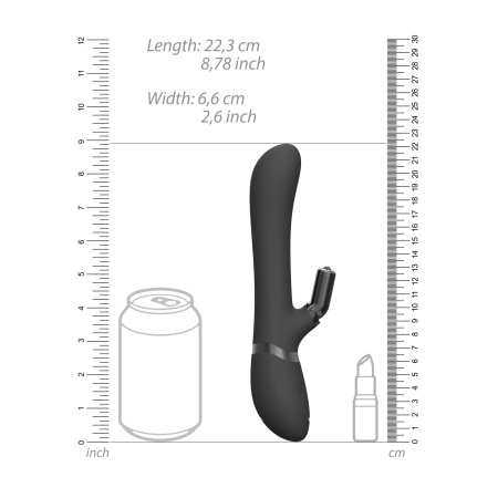Wibrator Króliczek Chou - Czarny - 11