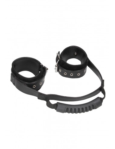 Bonded Leather Hand Cuffs With Handle
