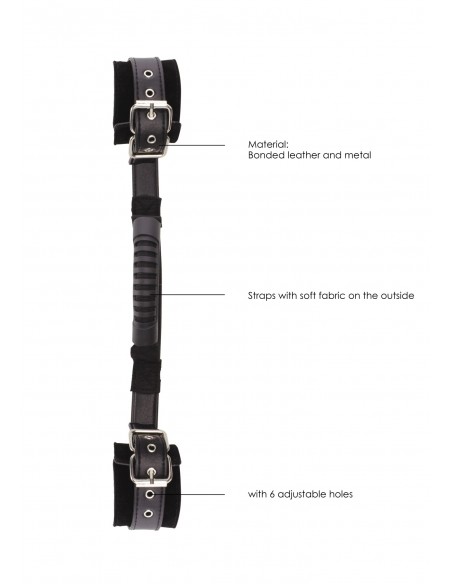 Bonded Leather Hand Cuffs With Handle