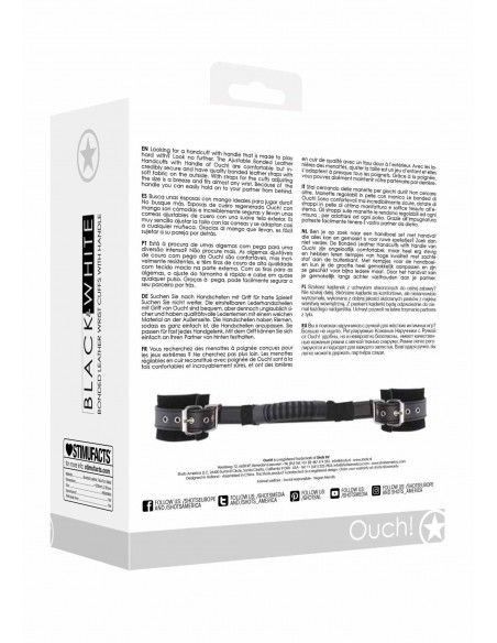 Bonded Leather Hand Cuffs With Handle