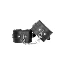 Plush Bonded Leather Hand Cuffs - With Adjustable Straps - 2