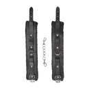 Plush Bonded Leather Ankle Cuffs - With Adjustable Straps - 3